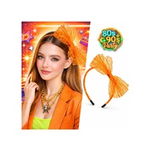 80 Ler 90 Lar Neon Turuncu Dantel Taç Fiyonklu - Fglt-763483 18