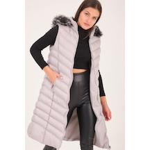 Z6684 Dewberry Bayan Yelek-düz Gri Düz Gri Z6684 Dewberry Bayan Yelek-düz Gri Düz Gri