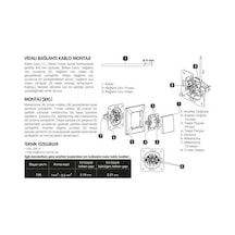 Tekli Anahtar Modern Tasarım 1 Adet Klemensli