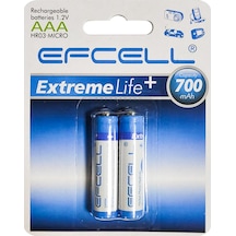 SARJLI PİL AAA İNCE KALEM 700MAH (2 ADET) Nİ-MH EFCELL HR-700AAA