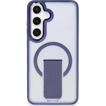Newface - 503 - Samsung Galaxy S24 Tork Magsafe Standlı Kapak - Edntrend - - Lacivert