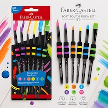 Faber-castell Soft Touch Fırça Seti 6 Lı Siyah