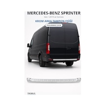 Mercedes-benz Sprinter 2019 Ve Sonrası Uyumlu Krom Arka Tampon Eşiği Paslanmaz Çelik
