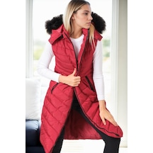 Z9752 Dewberry Bayan Yelek-bordo Bordo