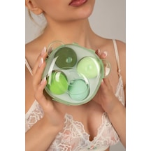 Plastik Kutulu Panda Desenli Renkli 4lü Makyaj Sünger Seti - 538475788
