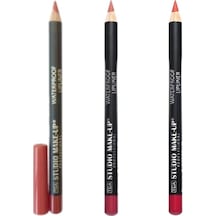 Tca Studio Make Up Maroon Brown + Red + Rose Waterproof Lipliner Dudak Kalemi