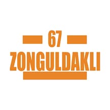 67 Zonguldaklı Araba Sticker 17x17 Cm Turuncu
