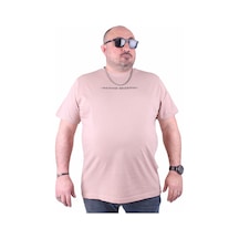 Moc Grande Mocgrande Büyük Beden Sıfır Yaka Tişört Algor Mortis 23173 Bej-Bej Çok Renkli
