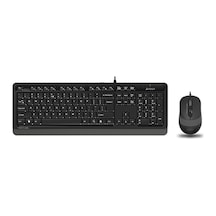 A4 Tech F1010 Q Usb Gri Mm Kablolu Klavye Mouse Set Diğer