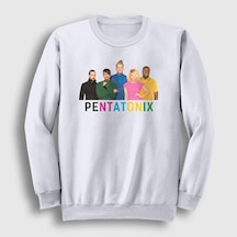 Presmono Unisex Band Pentatonix Sweatshirt Beyaz