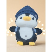 Lucky Şanslı Penguen Bereli Sırt Çantalı Peluş Oyuncak 02 - Çok Renkli