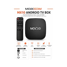 Mx10 Android Tv Box 4k Ultra Hd Medya Oynatıcı + Kumandalı Smart Tv Box