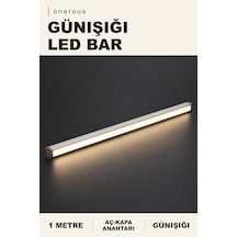 Onerous 1 M Günışığı Led Bar, Anahtarlı, Yapışkanlı Beyaz