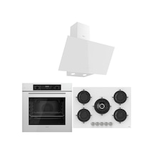 Ferre Icon Plus 75 Serisi QBL63CB -RS036-D078 3lü Cam Ankastre Set
