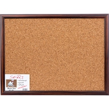90X200 Safari Mantar Pano Mdf Çerçeve Ve Ceviz Renk