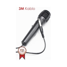 Torima Siyah M-01 Jack Girişli 3m Kablolu Mikrofon