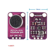 Max4466 Amplikatörlü Analog Elektet Mikrofon Sensör Ayarlanabilir Kazanç Kontrol Ses Algılayıcı
