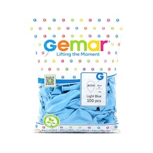 Gemar Gm-90-09 Balon 26cm 10'' 100 Adet İç Mekan Açık Mavi Standart