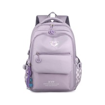 Kampüs Tarzı Öğrenci Sırt Çantası 2023 Yeni Kadın Yüksek Kapasiteli Panel Kareli Okul Çantaları Kızlar İçin Açık Hava Hafif Eğlence Sırt Çantası Pink Pembe