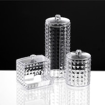 Diamond 3 Lü Çok Amaçlı Makyaj Organizer Set Ck1041 Plastik Gri Diğer