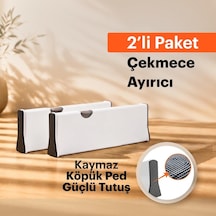 Büyük Boy Ayarlı Çekmece Ayırıcı 2'li Paket I Çekmece Bölücü I Uzayabilen Ayırıcı I Teleskopik Raf Düzenl Diğer
