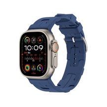 Apple Watch Uyumlu Ultra 49mm Krd-92 Silikon Kordon - Mavi