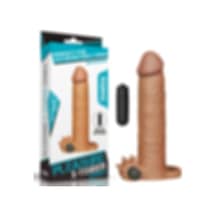 Hızlı Express Lovetoy X-Tender 8 CM Dolgulu Uzatmalı Titreşimli Realistik Penis Kılıfı 20 CM
