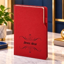 Bk Gift Kişiye Özel İsimli 374 Termo Deri 2027 Ajanda-1, Günlük Ajanda 17x24 Cm Kırmızı Akdnz-bitmeyencom38520 9194 Bk Gift