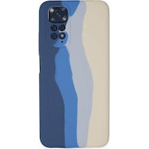 Newface Xiaomi Redmi Note 11 Kılıf Ebruli Lansman Silikon Semeglbl - 96 - Lacivert-krem