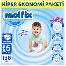 Molfix Bebek Bezi Ultra Fırsat Paketi Junior 5 Numara 156'lı