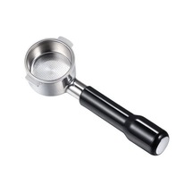 Metabagua Ecp3420 Ec155 Bco430 Ec260 Için 51mm Portafilter, 51mm Dipsiz Portafilter 2 Kulak Yedek Parçaları Vef58n Siyah - Gri