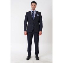 Efor Slim Fit Esnek %97 Yünlü Düz Lacivert Takım Elbise Tk 957
