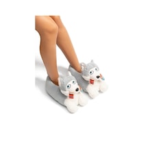 Twigy Camila EE0557 Kadın Hayvanlı Panduf Gri 36/41 Gri