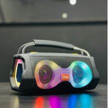 Jedel Sa-217 Taşınabilir Bluetooth Hoparlör, Rgb Led Işıklı, Kablosuz, Boombox Tasarım Ses Bombası