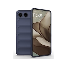 Tecno Spark 40 5g Kılıf Esnek Tpu Oyuklu Arka Yüzey Tasarımlı Zore Etnik Silikon Kapak - Lacivert