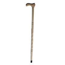 Ahşap Baston, Kıvrımlı Desenli, 90cm