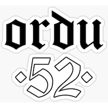 52 ORDU  Sticker Etiket Yapıştırma 18CM