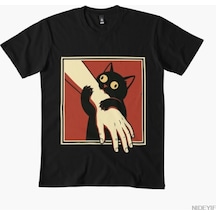 Flood Of Style Siyah Kedi Isıran Kol Kedi Sevgilisi T-shirt Erkekler Kadınlar Için % 100% Pamuk T Shirt Kısa Çok Renkli