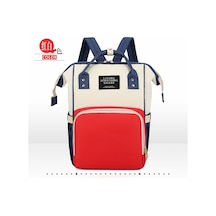 Moveevo Anne Bebek Çok Fonksiyonlu Geniş Kapasiteli Baskılı Logo Sırt Çantası - Kırmızı Milan Kırmızı