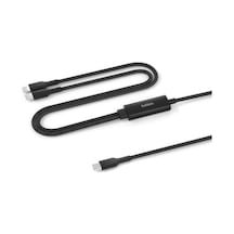 Belkin Cac004hq1.5mbk Boostcharge Pro 140w Usb-c To Dual Usb-c Örgülü Kablo 1.5m - Siyah