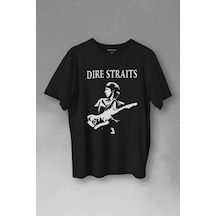 Dire Straits David Mark Knopfler Rock Music Guitar Baskılı Tişört Unisex T-shirt 001