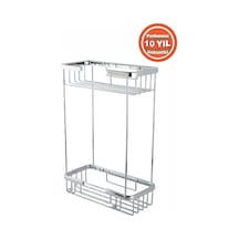 Çelik Banyo Paslanmaz Pirinç Karaca 10x20 Cm Şampuanlık Köşe Süngerlik Krom