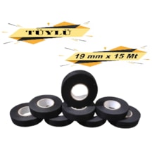 Tüylü Bez Bant Elektrik Kablo Bandı 19 Mm X 15 Metre 8 Adet