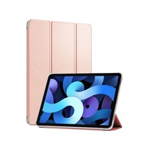 Apple İpad Air 5.nesil 2022 İçin Kılıf A2588-a2589-a2591 Slim Translucent Back Smart Cover Rose Gold İpad Air 5 2022 İle Uyumlu Kılıf - Rose Gold