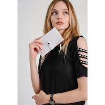 Just Polo Kadın Kilit Detaylı Cüzdan 1001mh Beyaz
