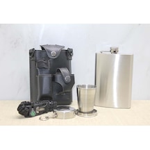 Kenpazar Deri Kılıflı Shot Bardaklı Matara