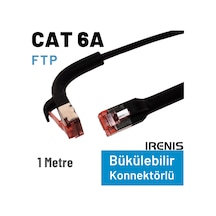 Irenıs 1 Metre Siyah Cat6a U/ftp 90 Bükülebilir Kablo