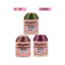 3 Adet Altınbaşak Oya Ve Dantel İpi 20 Gr - Royaleks - No: 144 - 085 - 002 Çok Renkli
