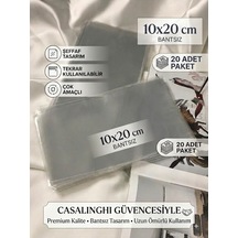 Bantsız 10x20 Cm Kurabiye Poşeti Yapışkansız Jelatin Şeffaf Opp Torba 10x20 Cm - 20 Adet
