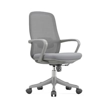 Ofisbazaar Lavander Fileli Çalışma Koltuğu Ergonomik Şef Ve Toplantı Koltuğu Gri Gri
